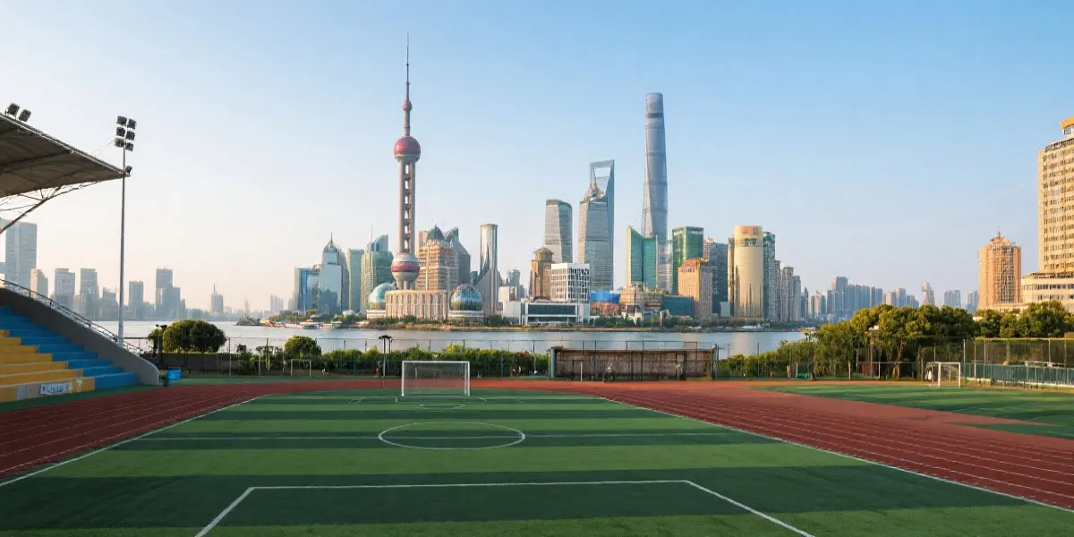 上海城市与体育元素示意图