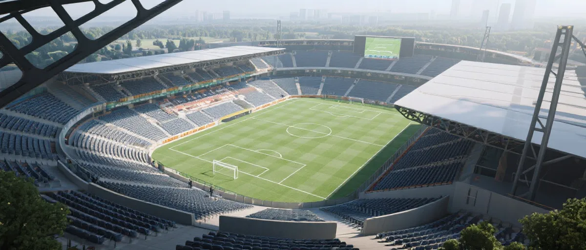 现代体育场馆全景